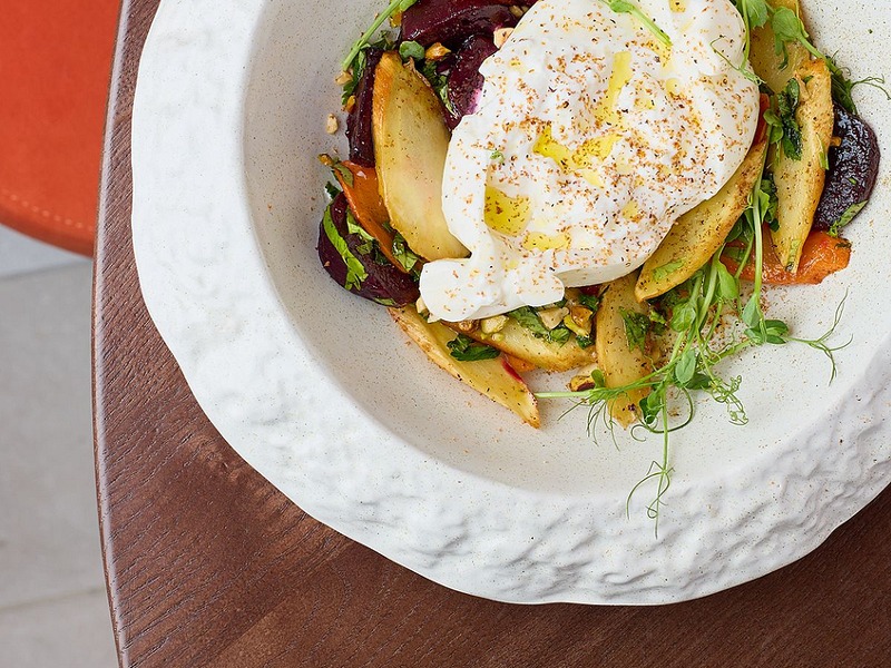 Буратта з пряними овочами з печі